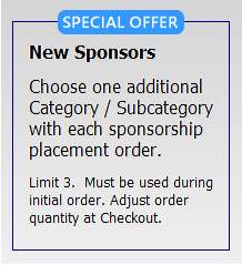 Special Offer for Premium and Platinum Sponsorships
